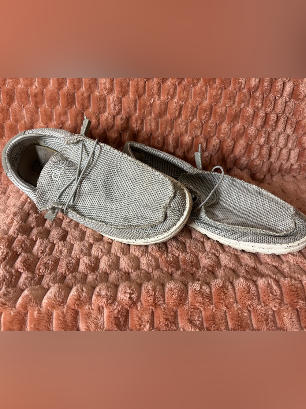 Ash Men's Slip-On Loafers in Light Gray Mesh